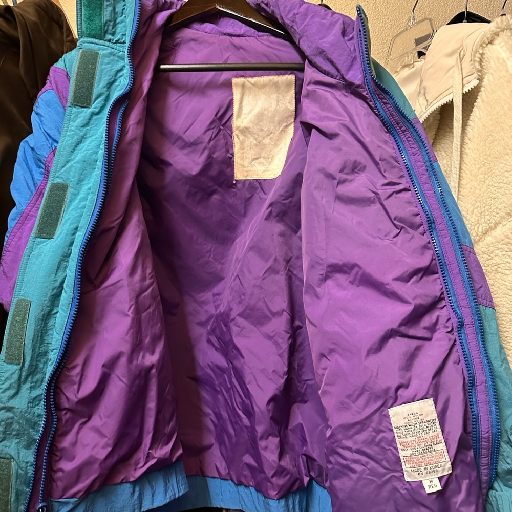 Vintage Blue and Purple Women's Jacket - Picture 5 of 7